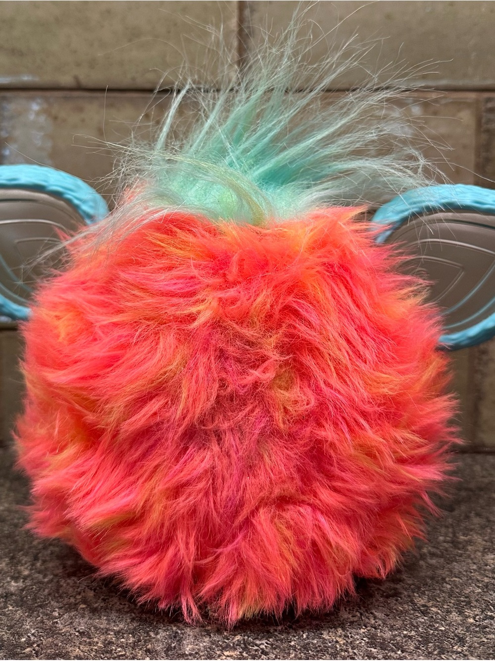 Hasbro 2023 Orange Furby Plush Electronic Pet - Coral Pink & Aqua - Picture 3 of 4